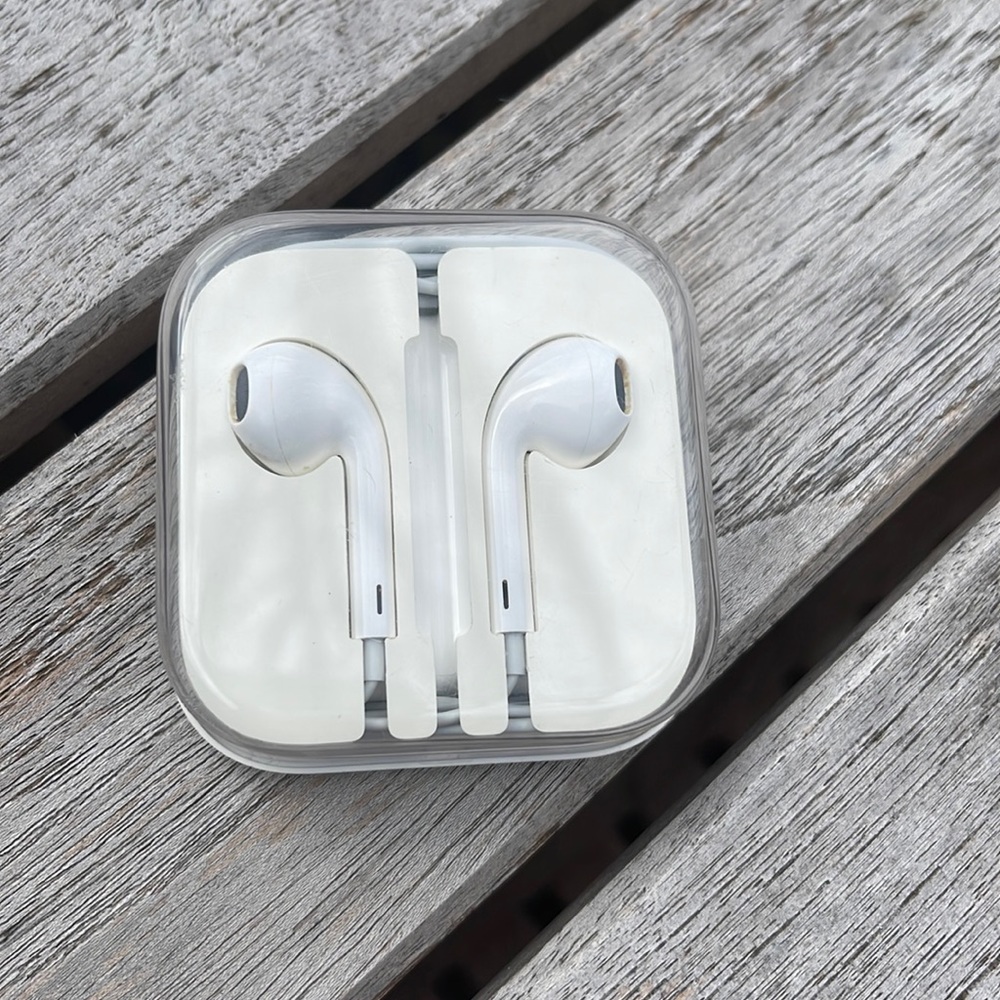 Apple earbuds with apple case